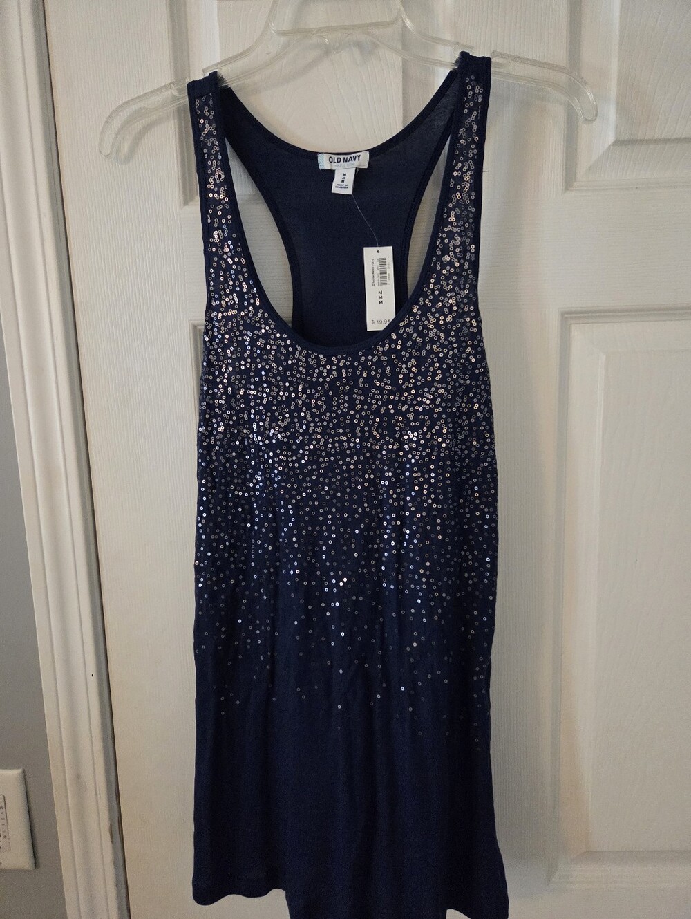 Old Navy Sequin Navy Tank Top